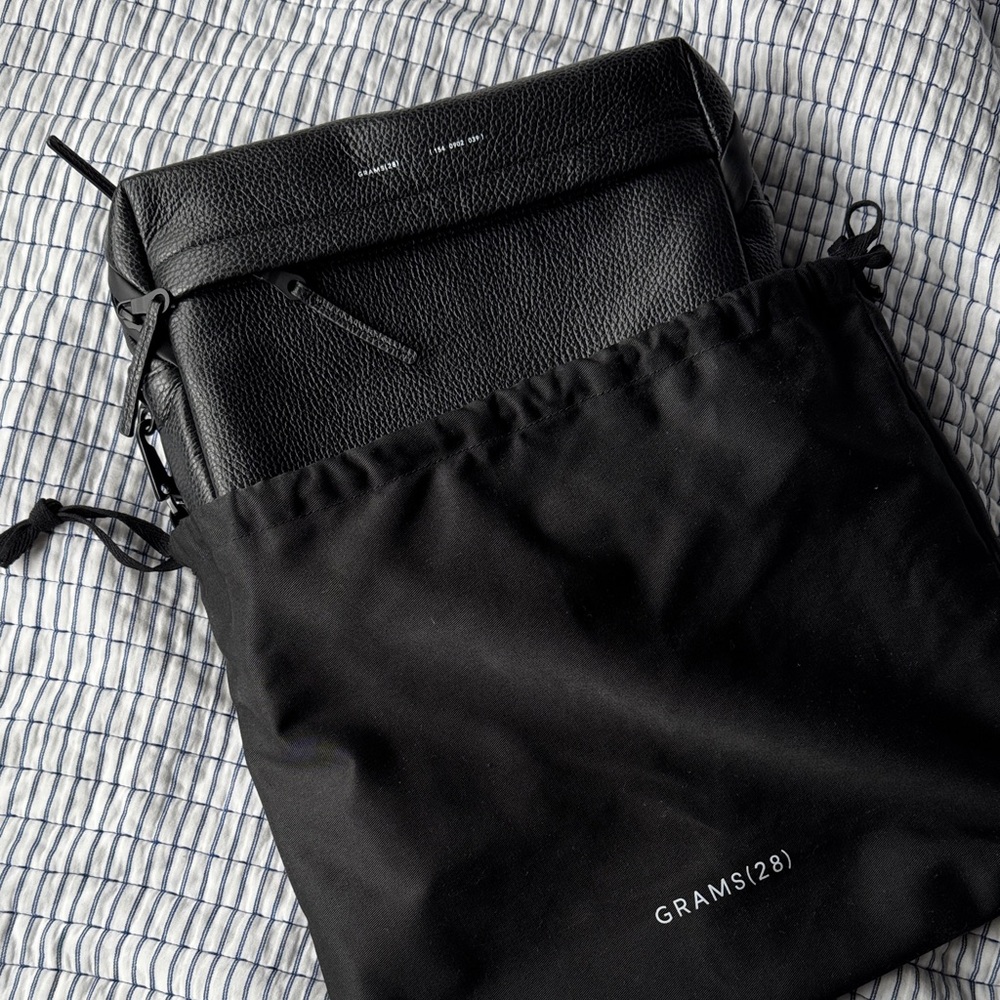 GRAMS28 154 City Pack - Black Leather Bag